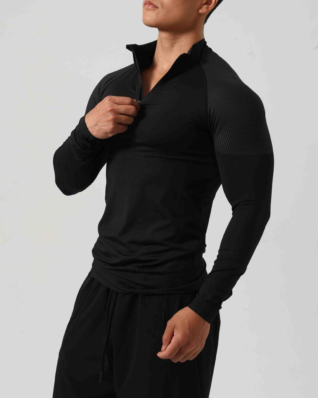 Men’s Long Sleeve Muscle Fit Workout Shirt-thumbmail-10