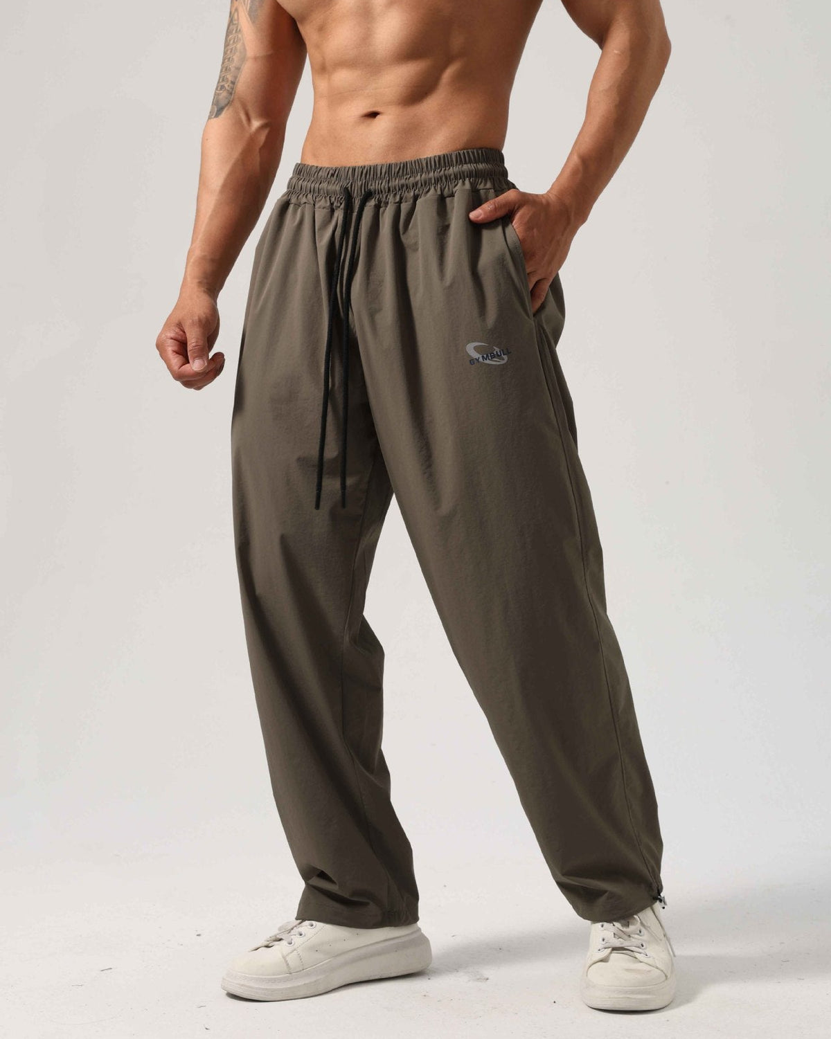 Men’s Relaxed Fit Drawstring Hem Track Pants-thumbmail-12