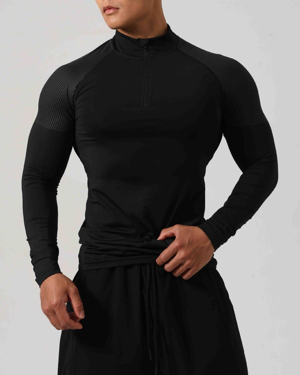 Men’s Long Sleeve Muscle Fit Workout Shirt-thumbmail-17