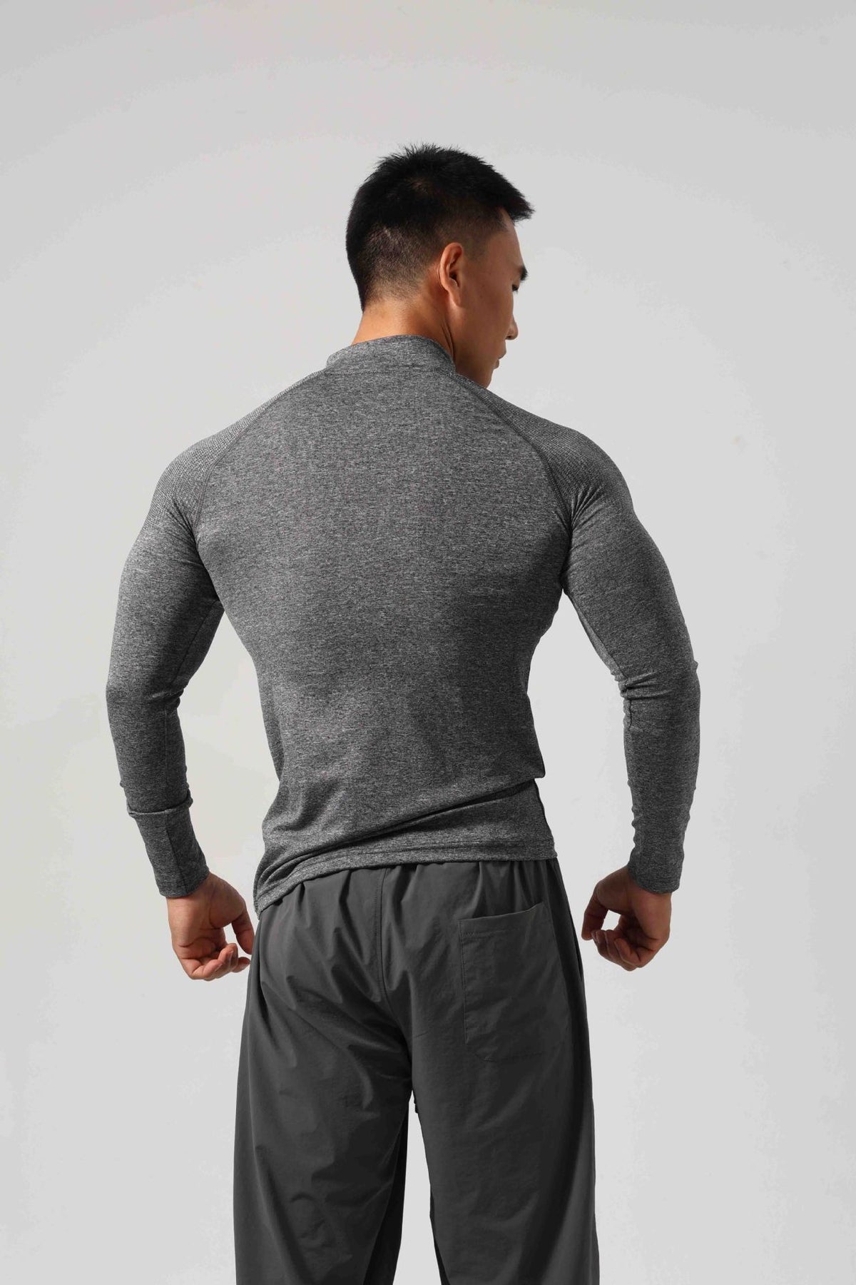 Men’s Long Sleeve Muscle Fit Workout Shirt-thumbmail-22