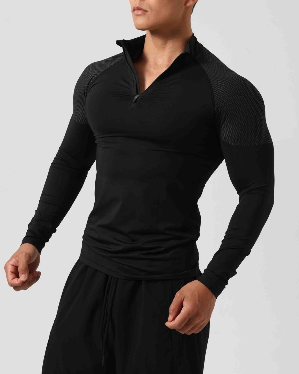 Men’s Long Sleeve Muscle Fit Workout Shirt-thumbmail-24