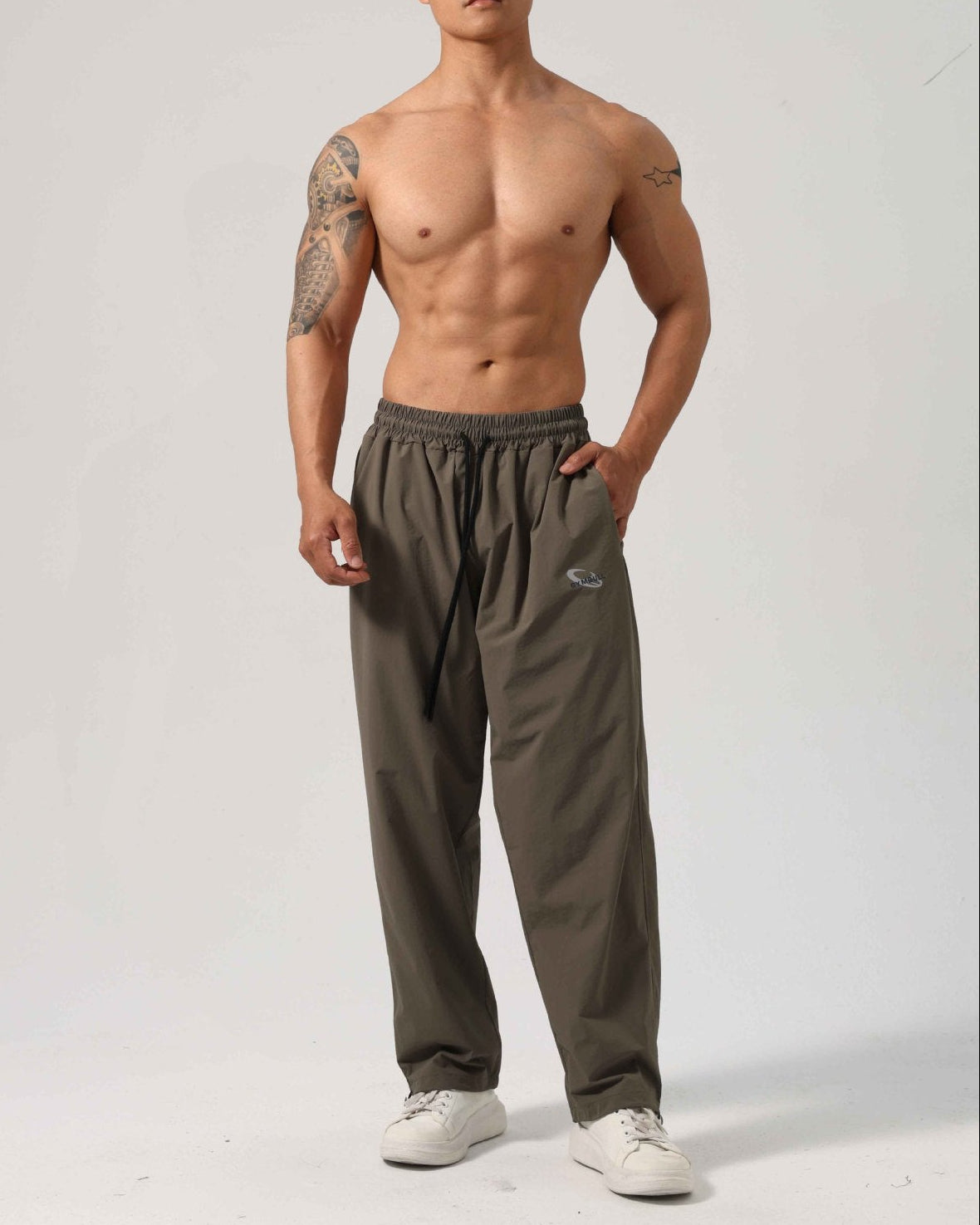 Men’s Relaxed Fit Drawstring Hem Track Pants-thumbmail-29