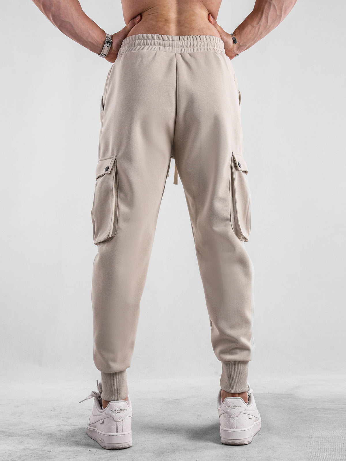Comfy High Rib Cargo Sweatpant Jogger All Season Essential - Ahaselected