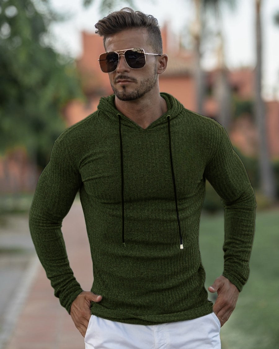 Stretch Rib Jersey Baselayer Hoodie - Ahaselected