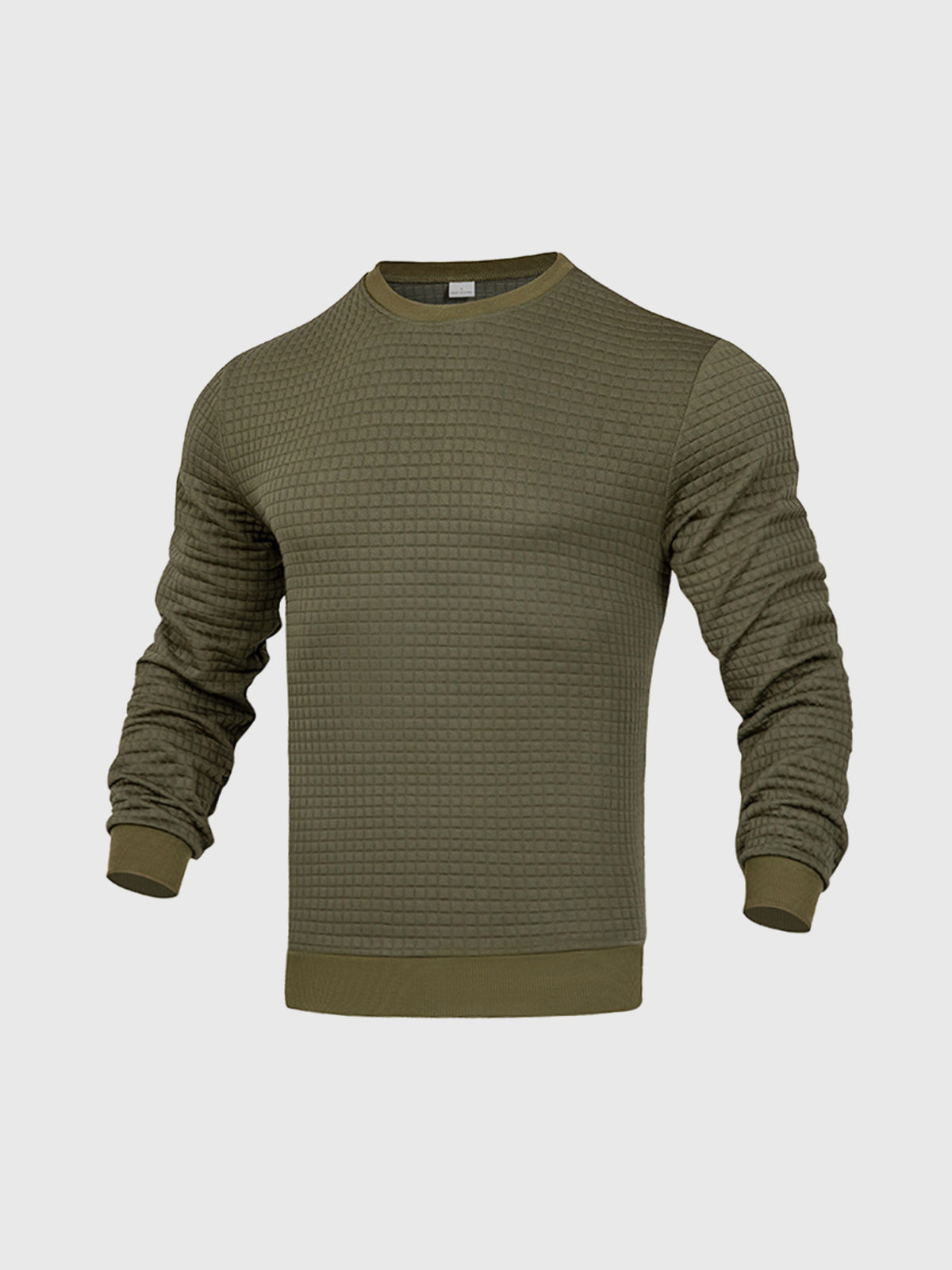 Comfy Waffle Crewneck T-Shirt Long Sleeves (app only) - Ahaselected