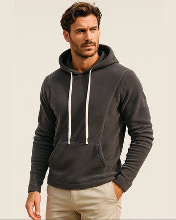 Felpa con cappuccio in pile caldo essenziale