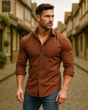 Men’s Cotton Corduroy Long Sleeve Shirt