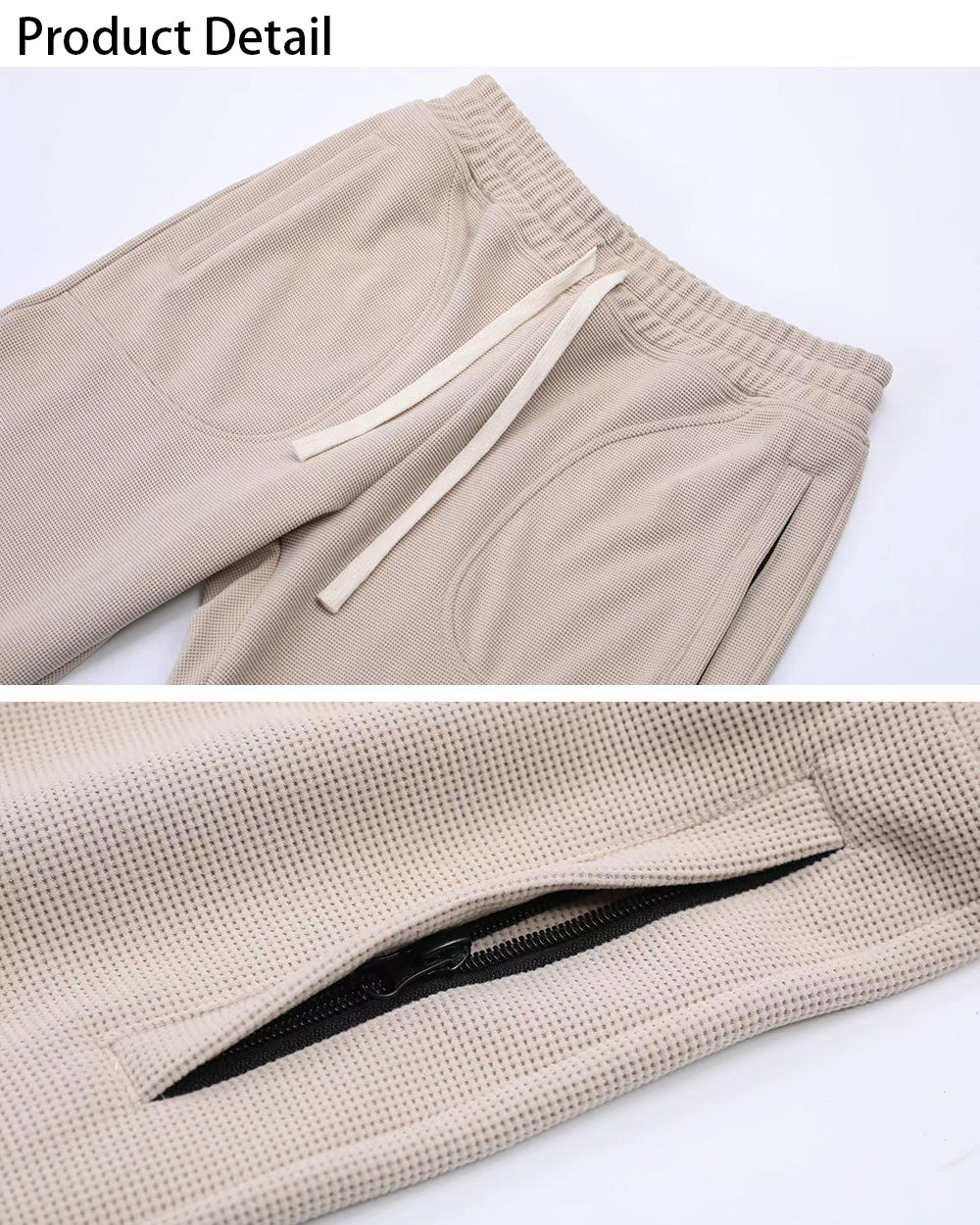 Soft Waffle Texture Performance Joggers - Ahaselected