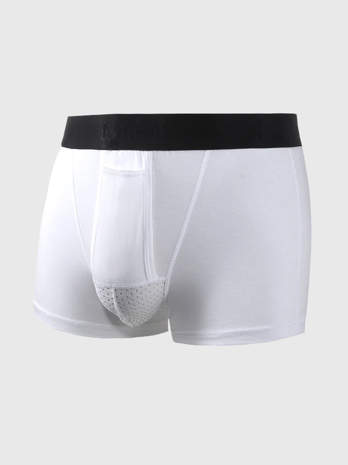 3 Packs M's Dual Pouch Trunks Separate Fly Boxer Briefs - Ahaselected