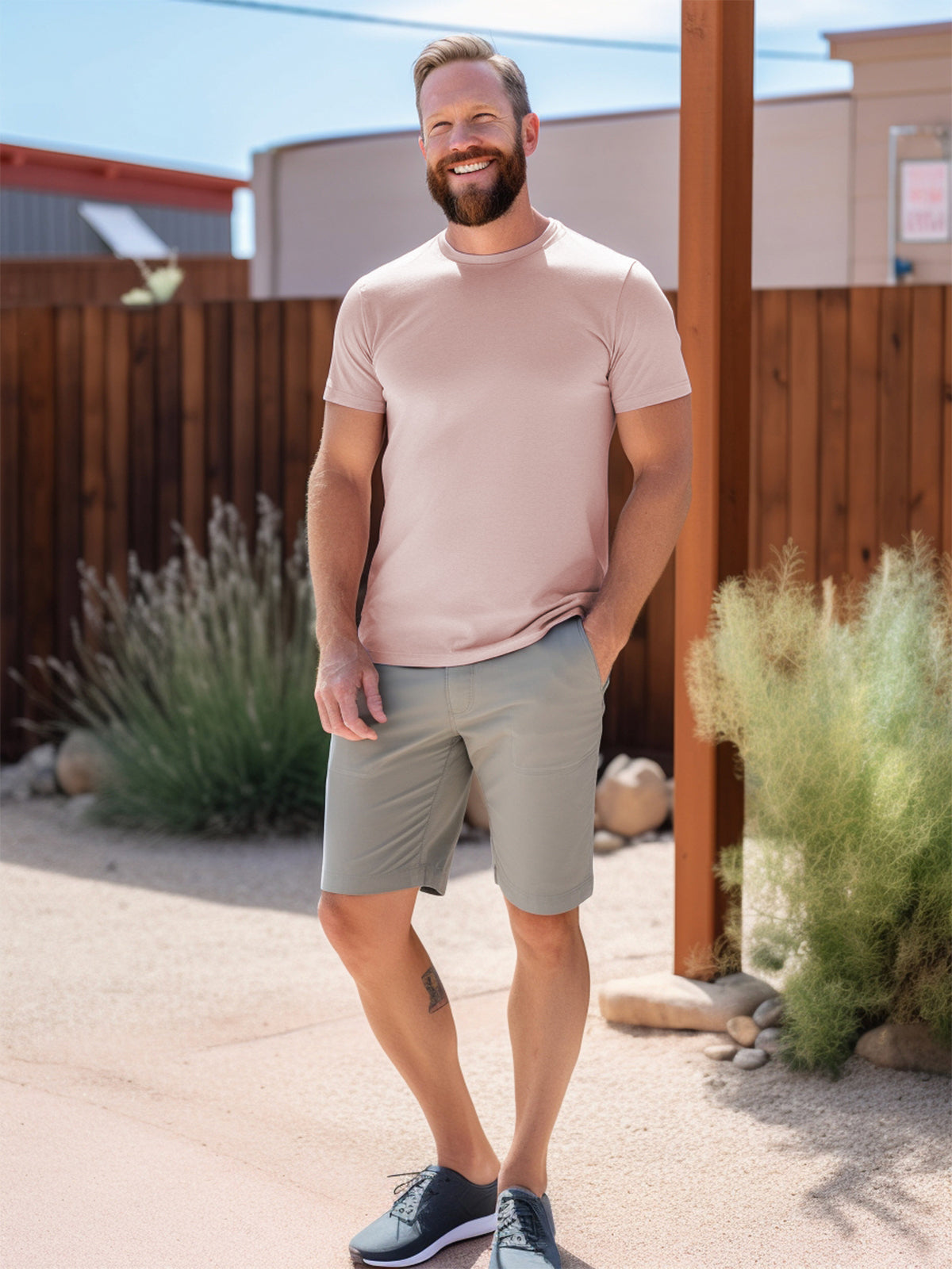 M's Stain Resistant T-Shirt Tech Cotton - Ahaselected