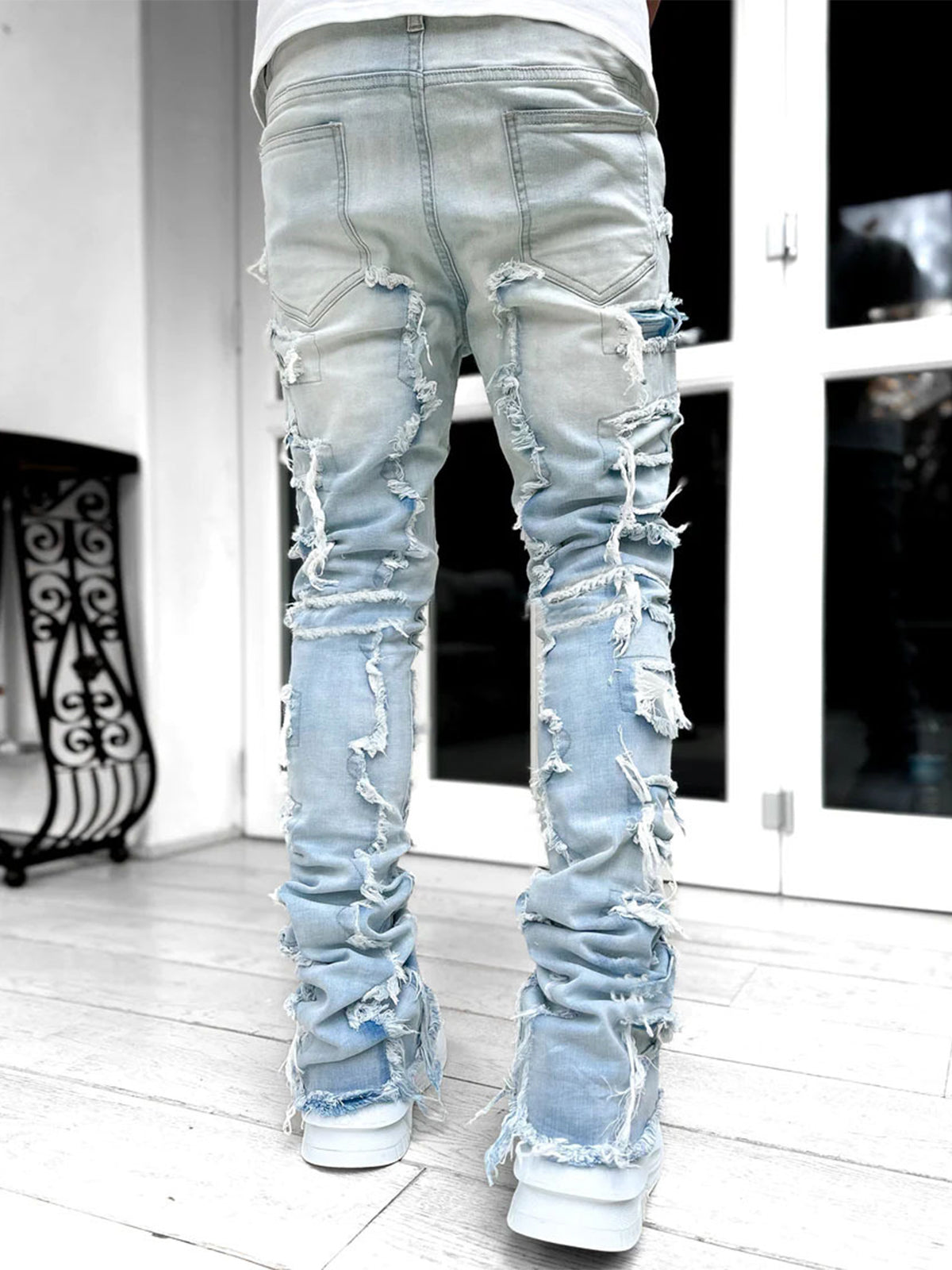 Tassel Trim Denim Pants Street Jeans - Ahaselected