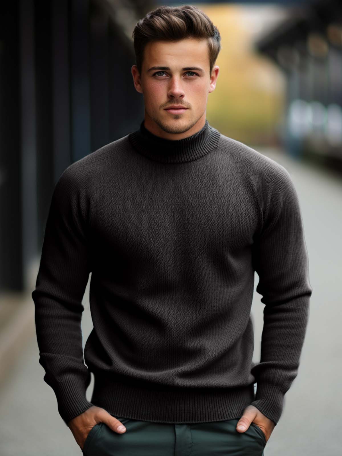 Mockneck Washable Sweater - Ahaselected