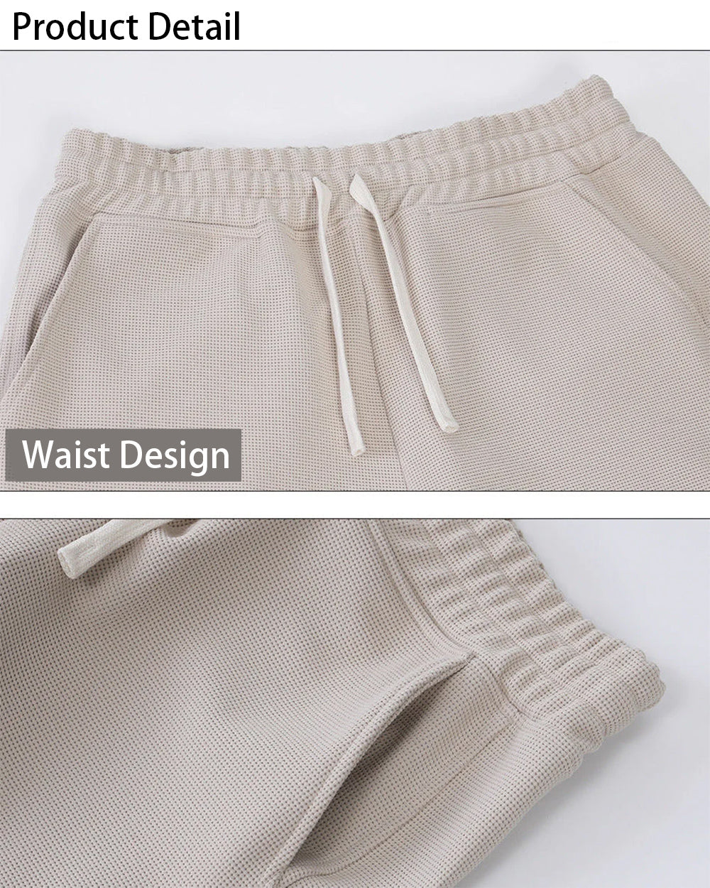 Waffle Texture Wide-Leg Straight Jogger Pants-thumbmail-27