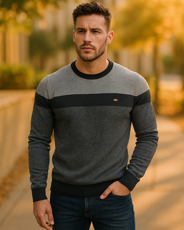 Maglione a maniche lunghe colorblock