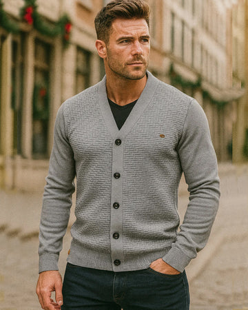 Basket Knit V Neck Cardigan New