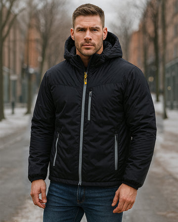 ThermoCore Colorblock Polyfill Kapuzenjacke