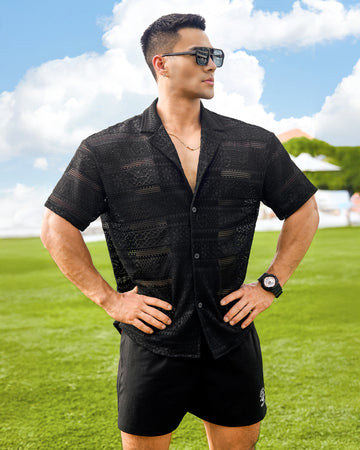 Lace knit Havana SS shirt