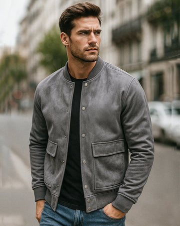 Urban Suede Bomber Jacket