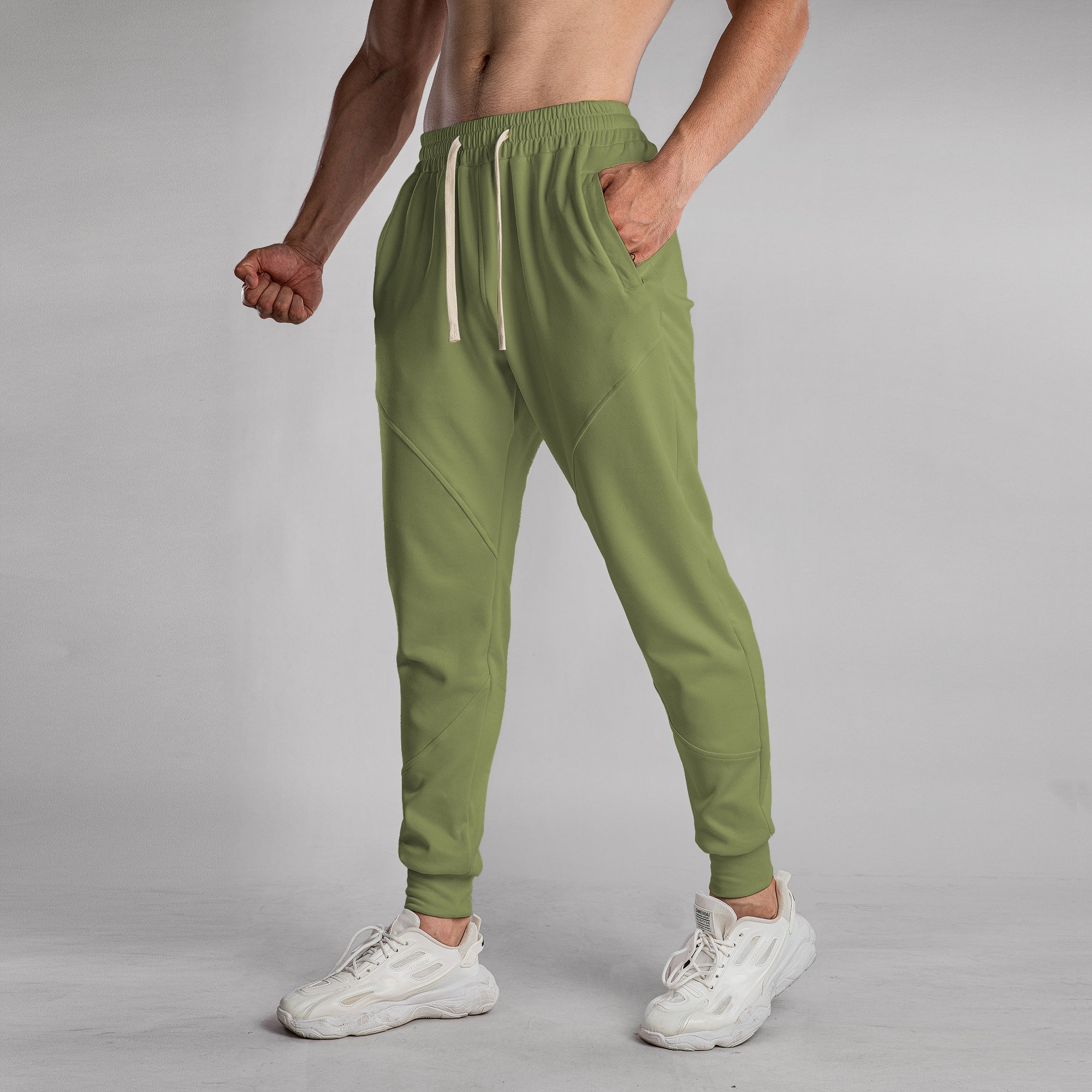 Stretch Performance Panel Joggers with Zipper Pockets - Ahaselected