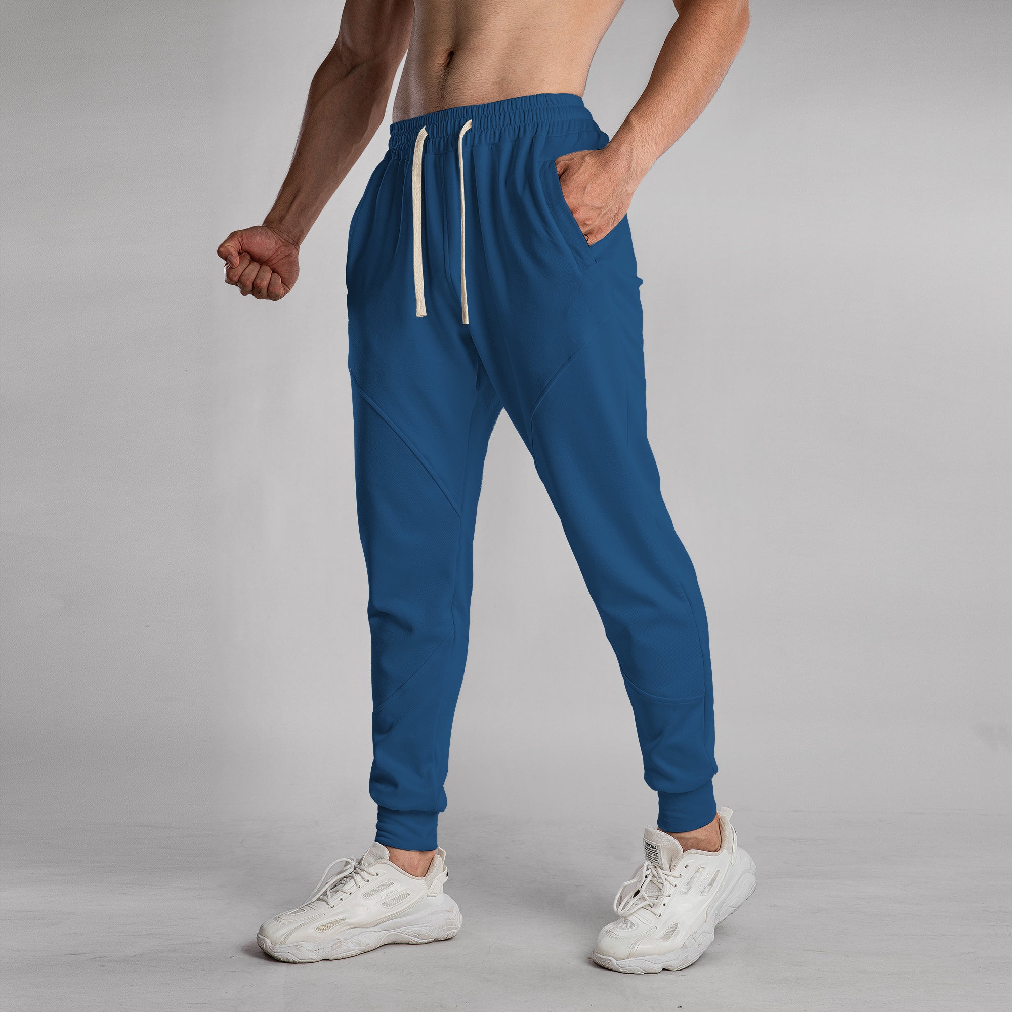 Stretch Performance Panel Joggers with Zipper Pockets - Ahaselected