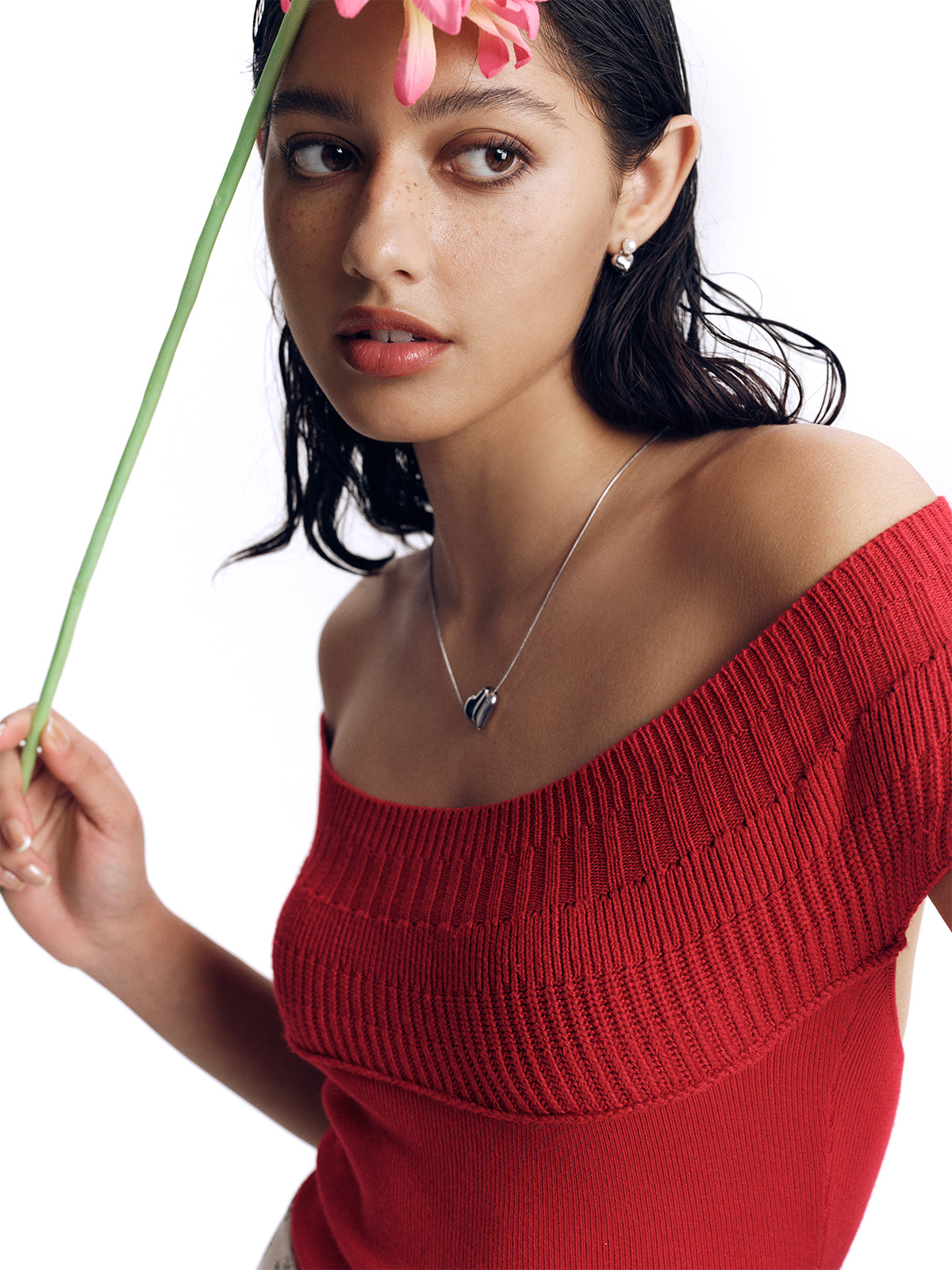 Women's Cropped One-Shoulder Sweater - Ahaselected