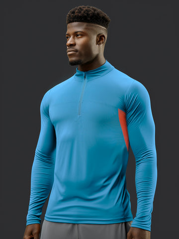 Camiseta de manga larga Kinetic Running Base Layer con cremallera de 1/4 para mujer 