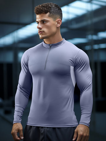M's Kinetic Running Base Layer 1/4 Zip Long Sleeve T-shirt
