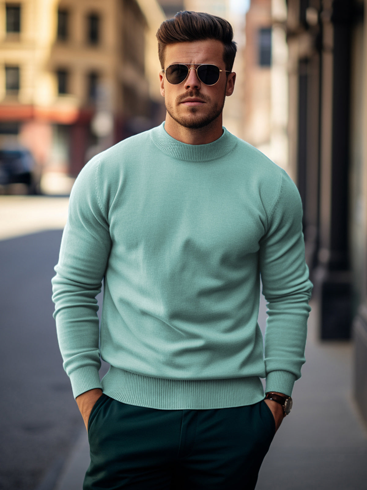 Mockneck Washable Sweater - Ahaselected