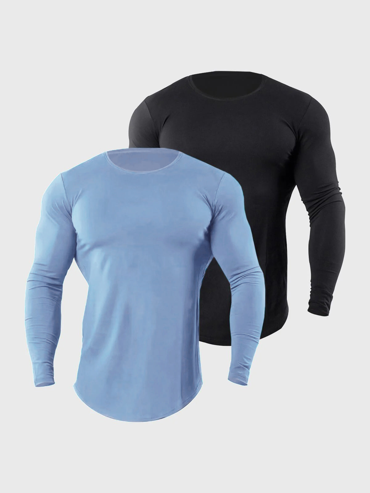 Crewneck Muscle Fit Long Sleeves T-shirt Baselayer - Ahaselected