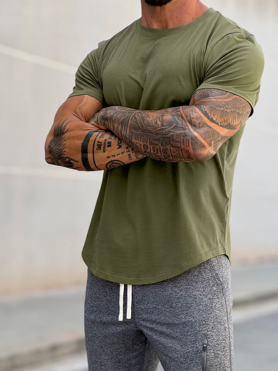 5-Pack Kore Curved Hem T-shirt Muscle Fit Crew Neck - Ahaselected