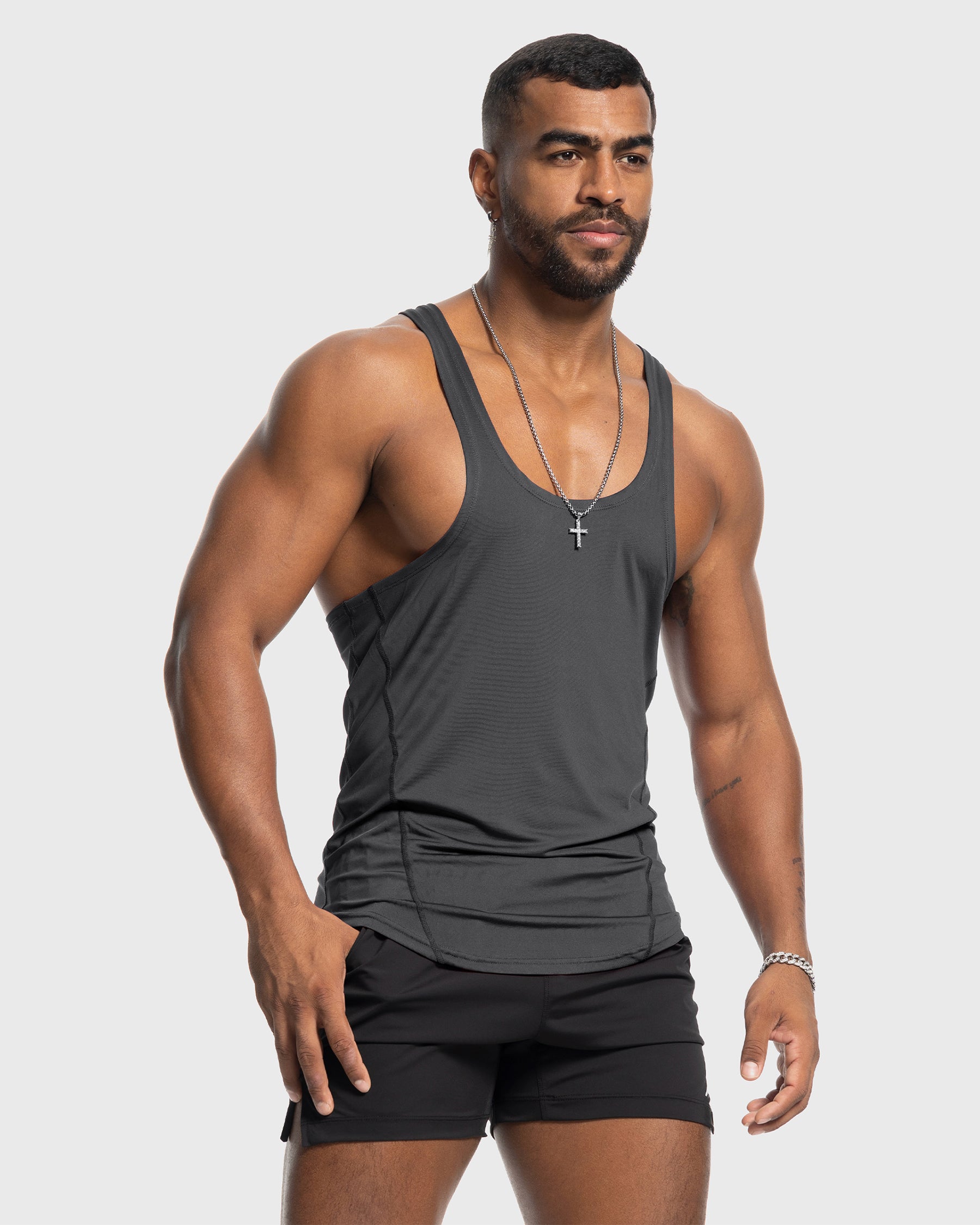 Stay Cool 2.0 Go Hard Gym Stringer Vest Quick Dry New - Ahaselected