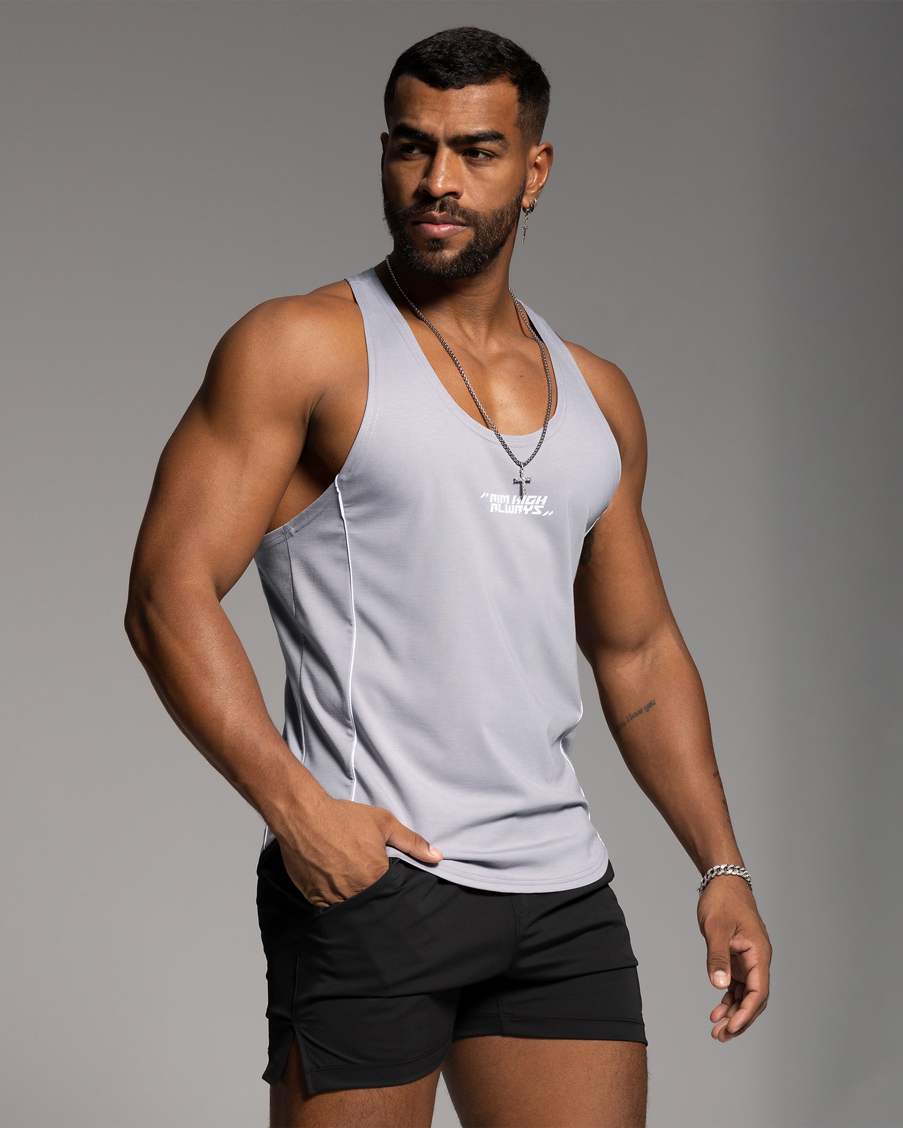 Quick Dry Train Stringer Stretch Tank - Ahaselected