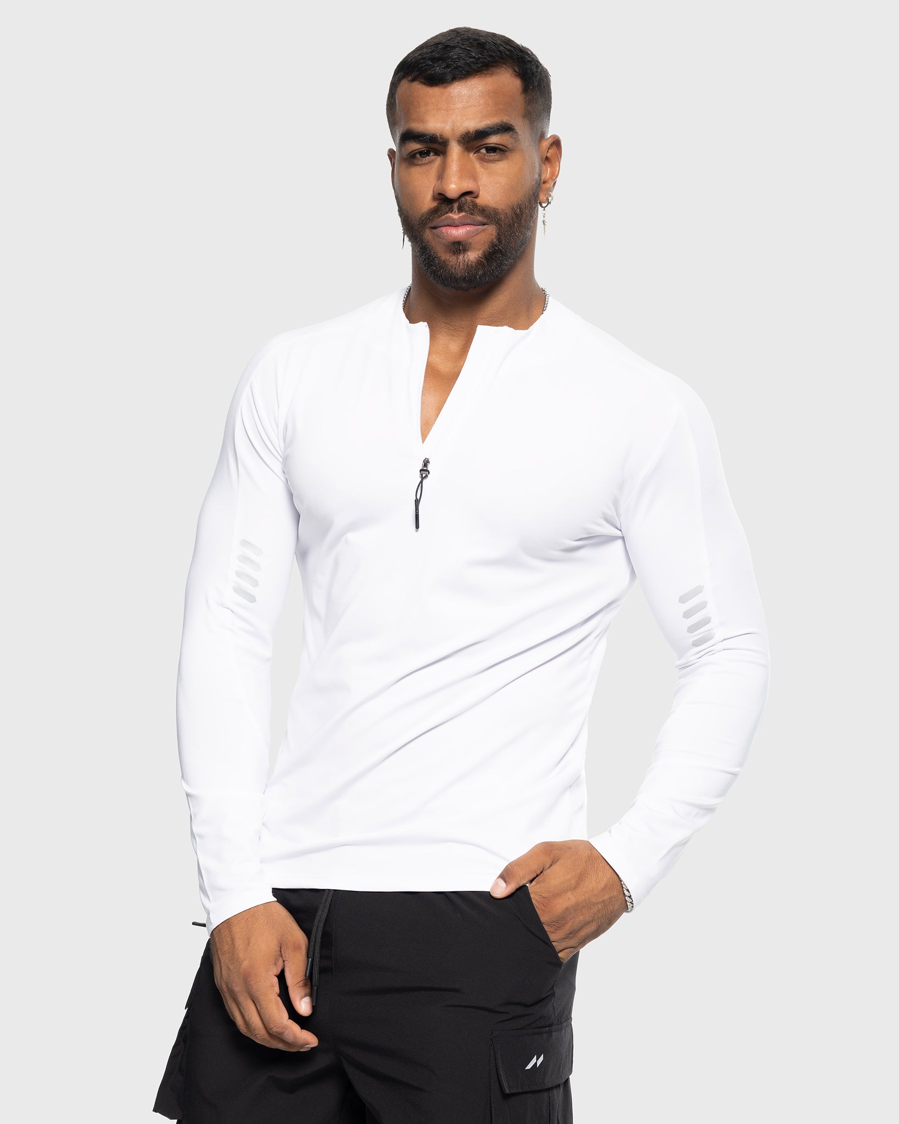 Evolution Half Zip Long Sleeves Shirt Workout Baselayer - Ahaselected