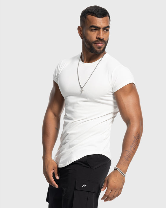 All Day Elite Cap Sleeve Muscle Fit T-Shirt - Ahaselected