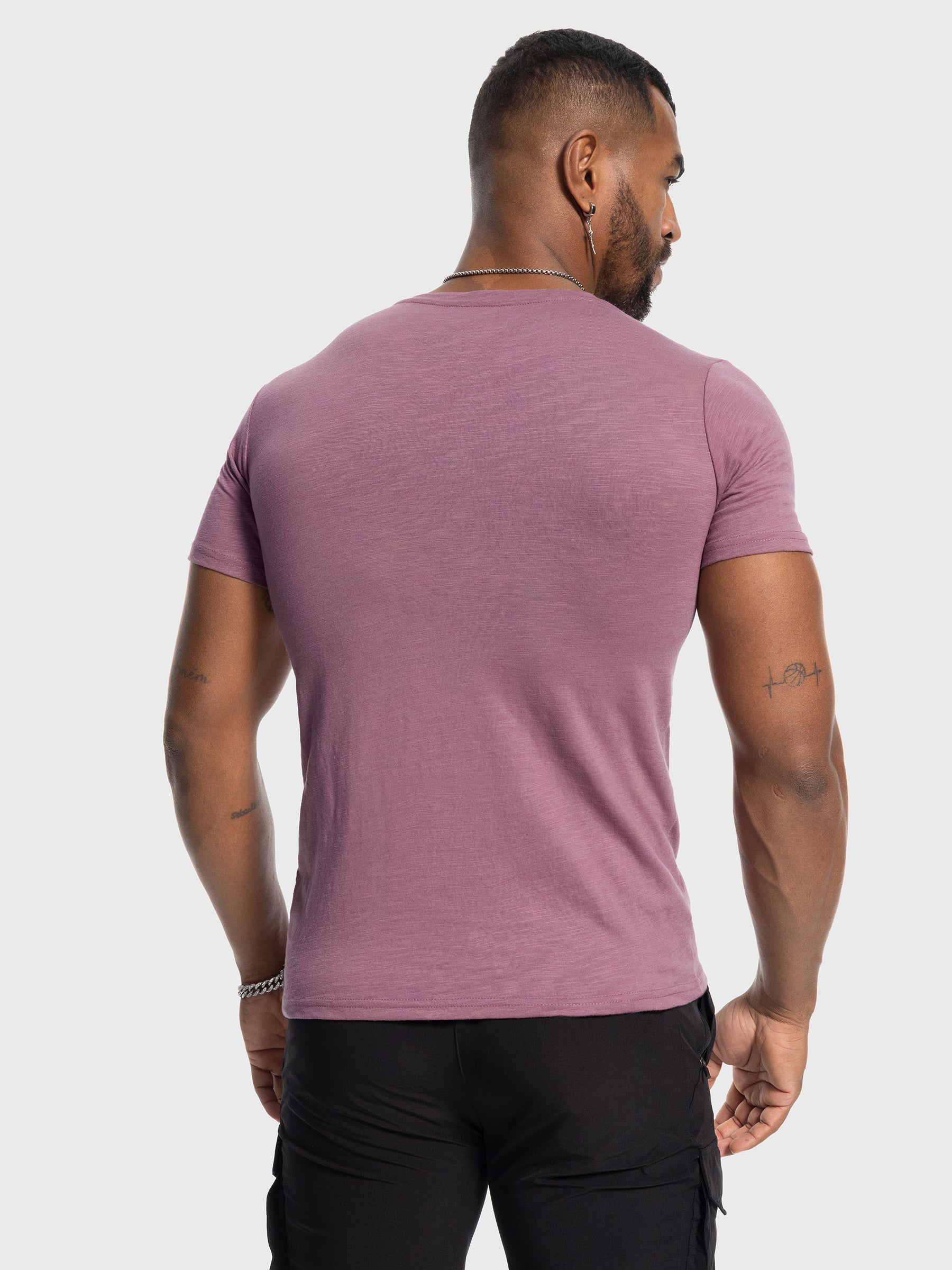 Slub V-neck T-shirt New - Ahaselected