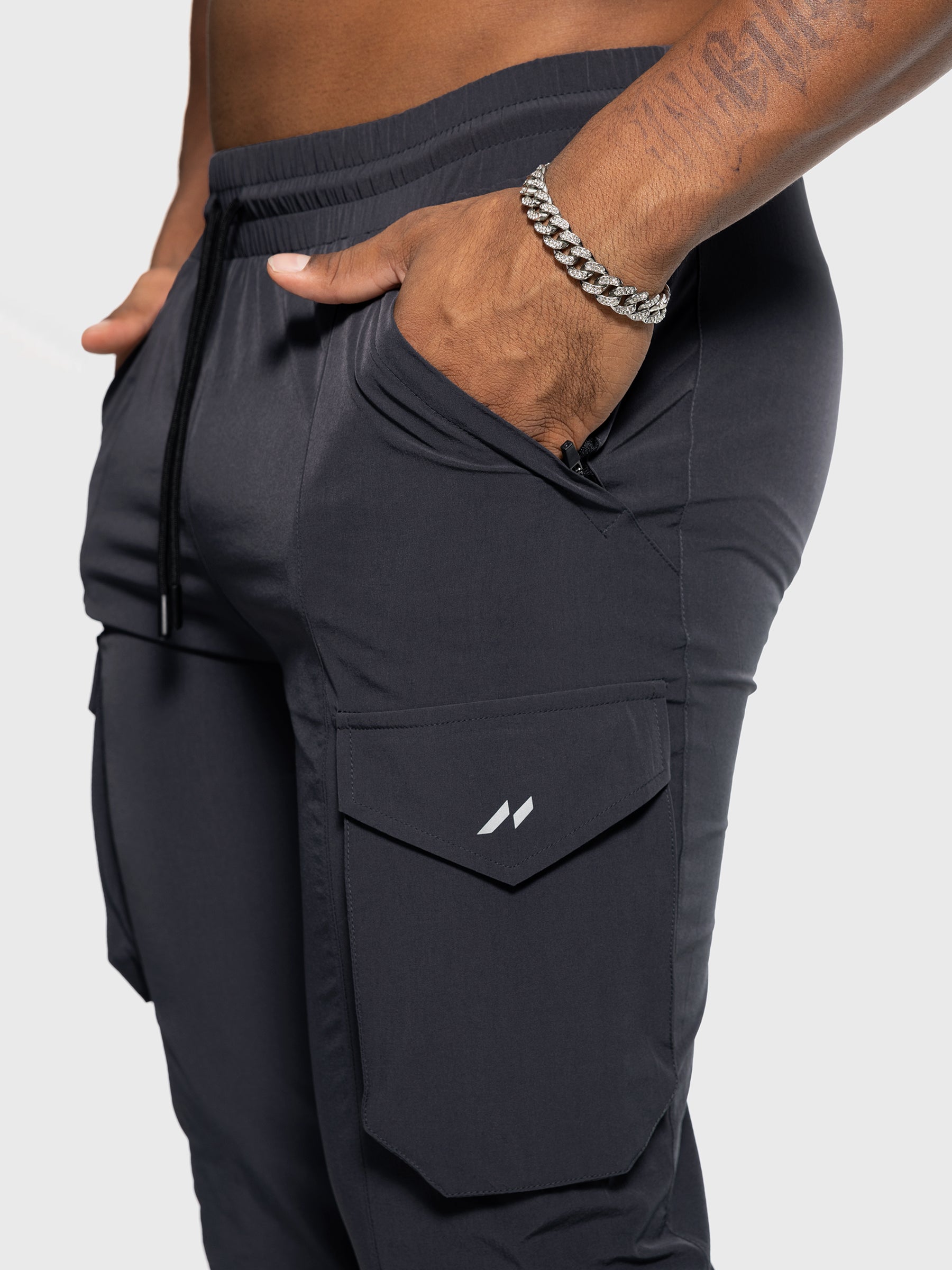 Quick Dry Gym Cargo Zip Jogger - Ahaselected