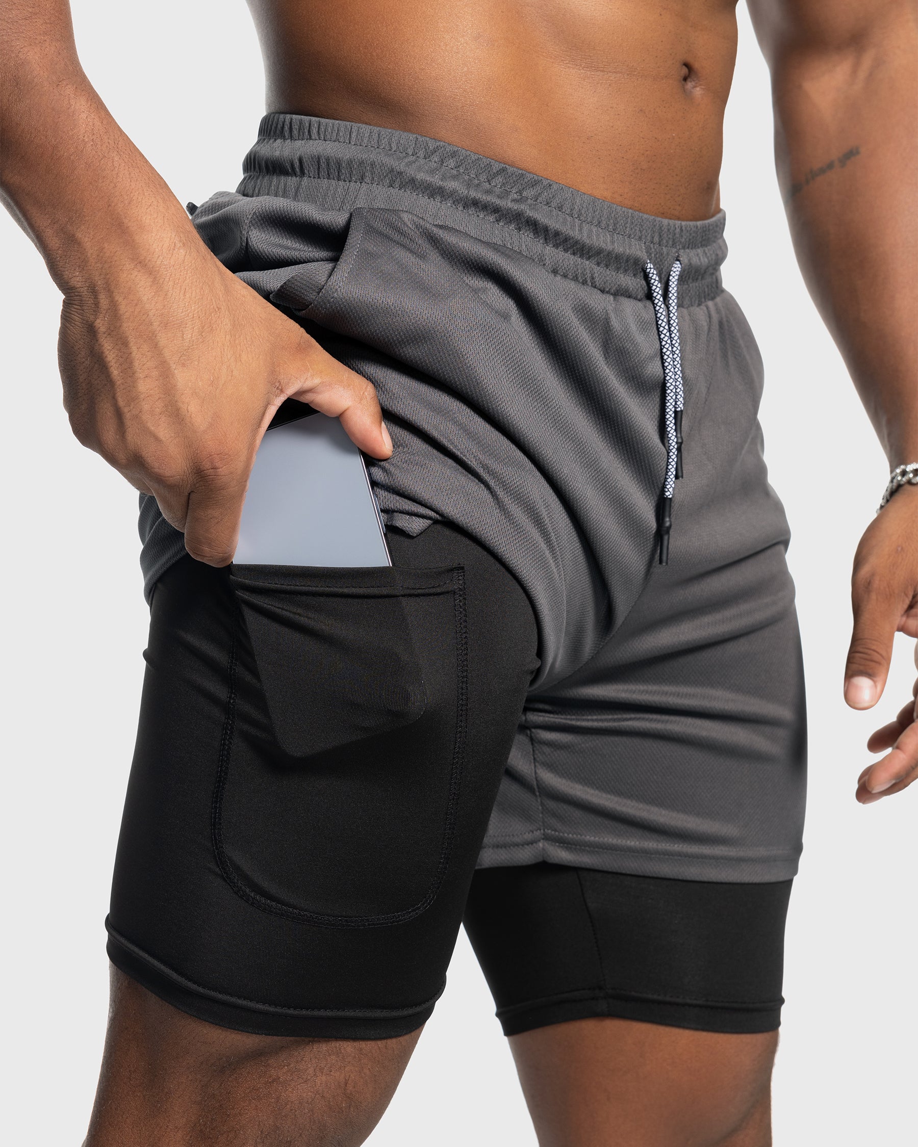7" Kinetic Pocket Lined 2 in 1 Mesh Stretch Short - Ahaselected