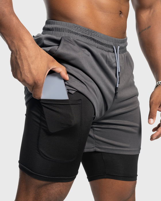 7" Kinetic Pocket Lined 2 in 1 Mesh Stretch Short - Ahaselected