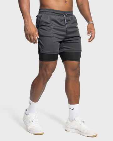 Pantaloncini elasticizzati a rete 2 in 1 con tasca Kinetic da 7"