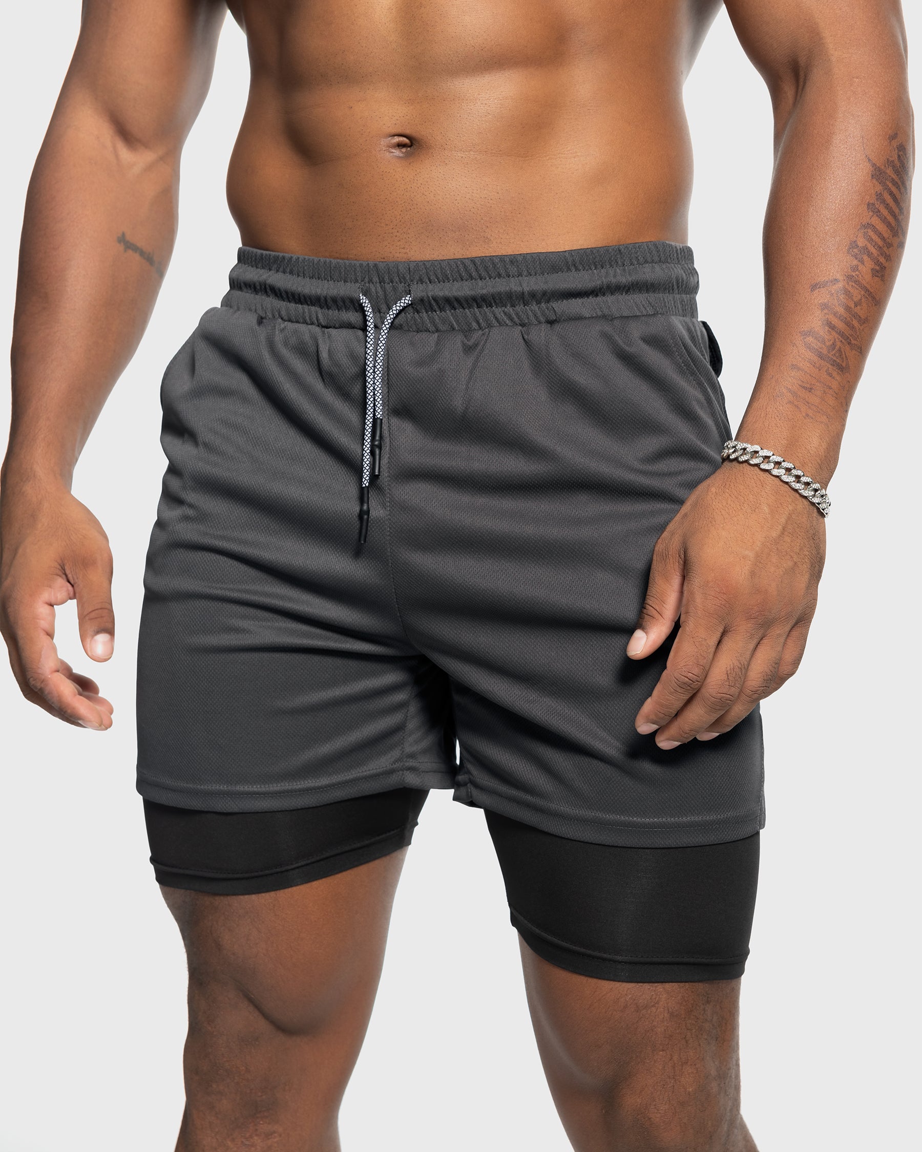 7" Kinetic Pocket Lined 2 in 1 Mesh Stretch Short - Ahaselected
