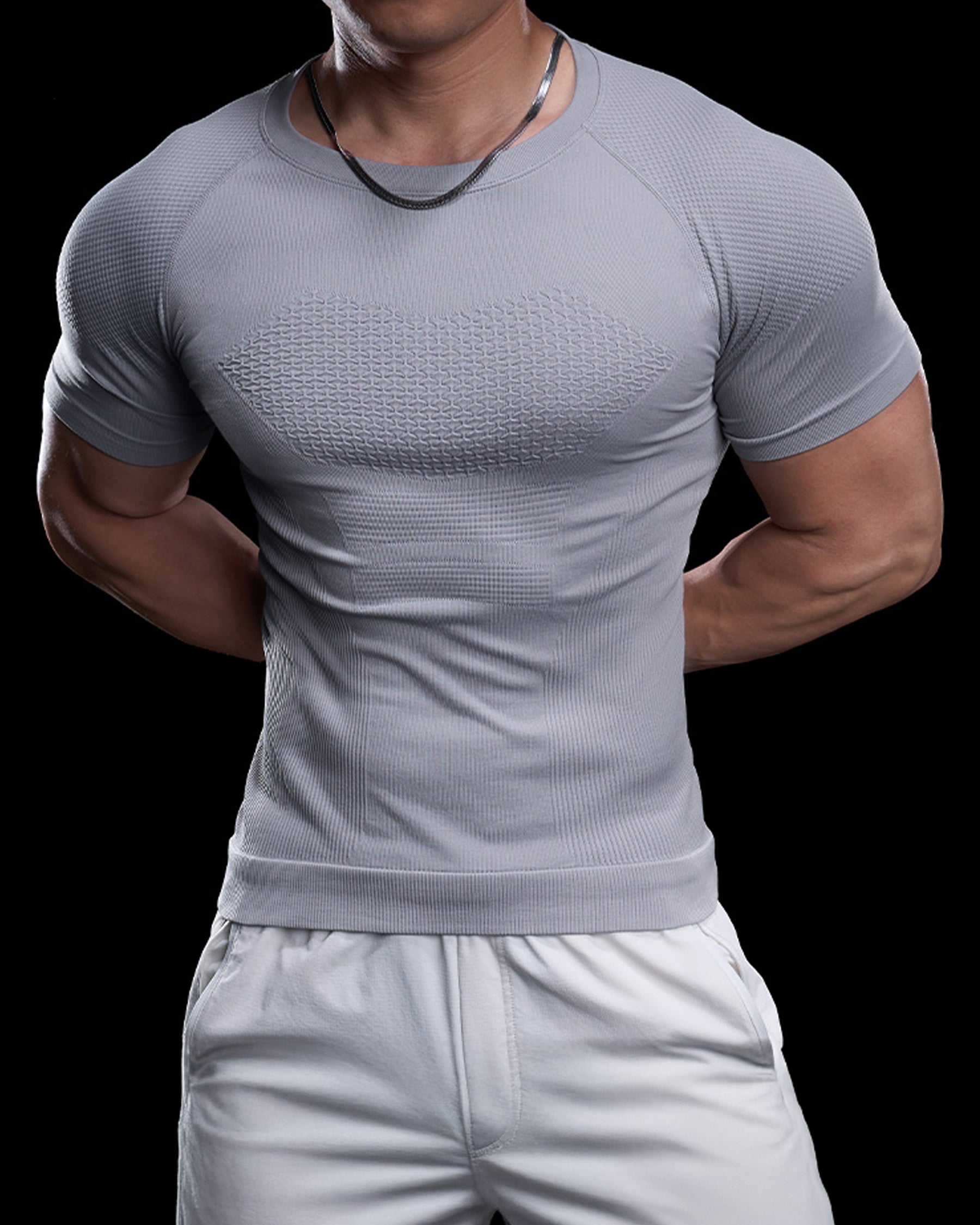 Seamless Quick-Dry Skinny Active Compression Tee New - Ahaselected