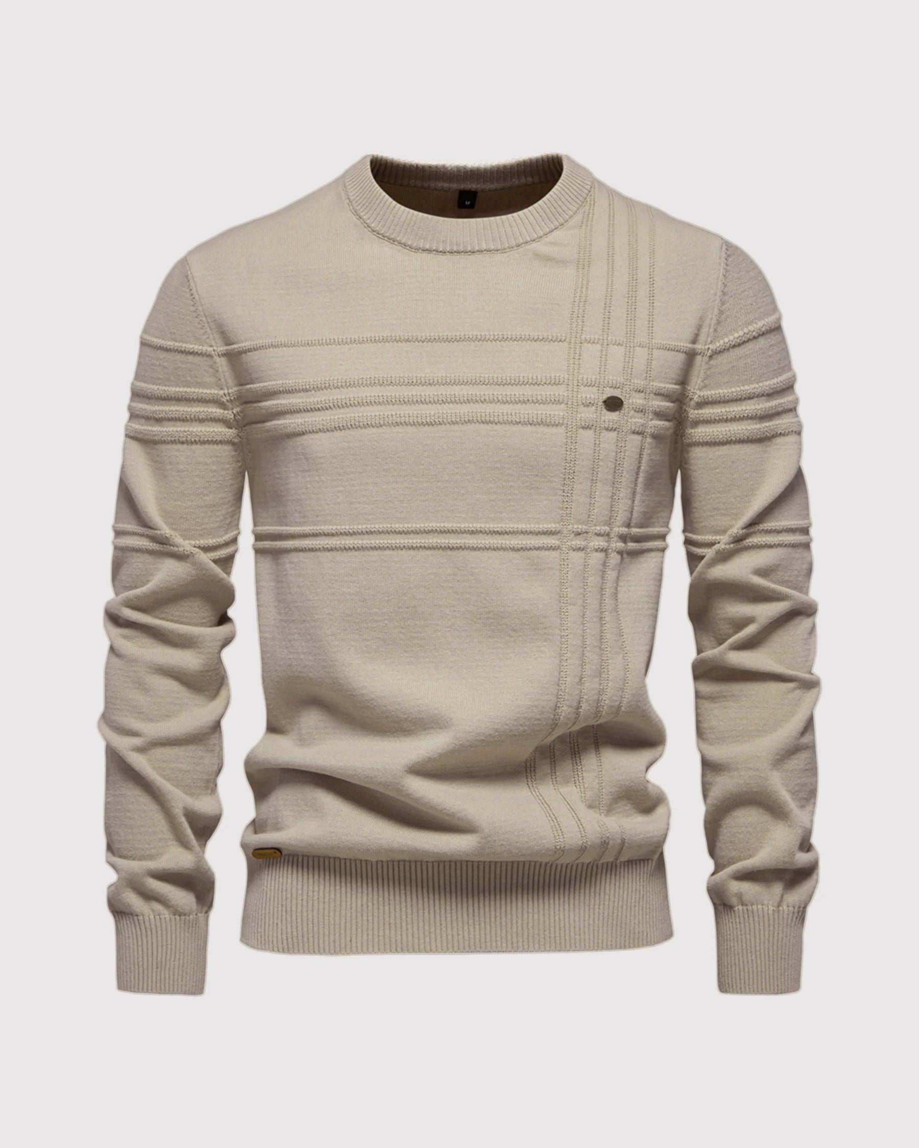 Crosshatch Crew Neck Sweater - Ahaselected