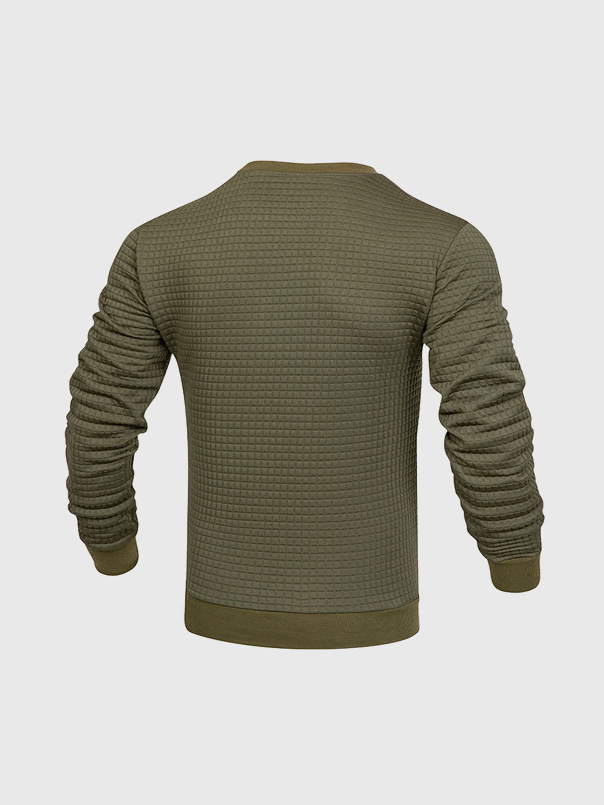 Comfy Waffle Crewneck T-Shirt Long Sleeves (app only) - Ahaselected
