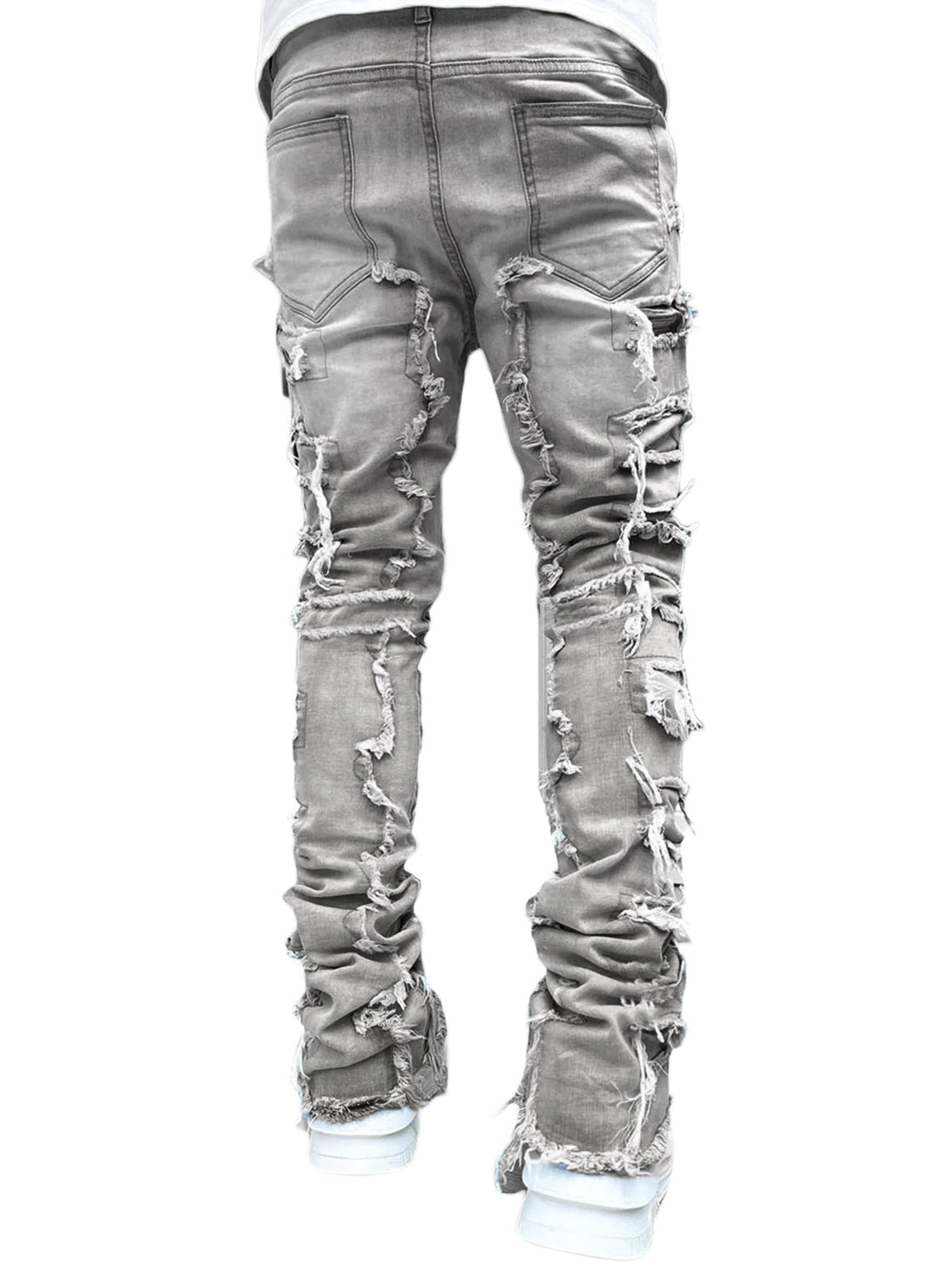 Tassel Trim Denim Pants Street Jeans - Ahaselected