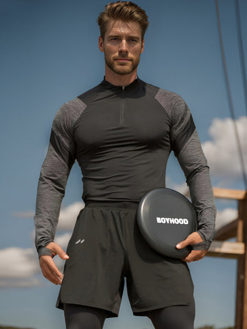 M's Performance Half Zip Long Sleeves Shirt Workout