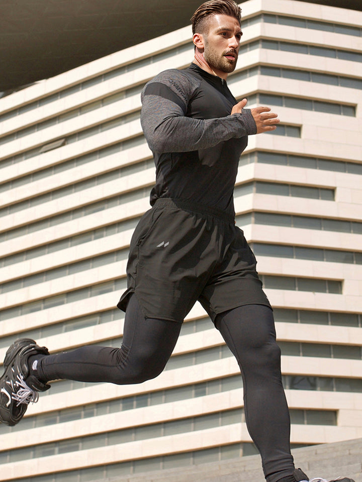 M's Performance Half Zip Long Sleeves Shirt Workout