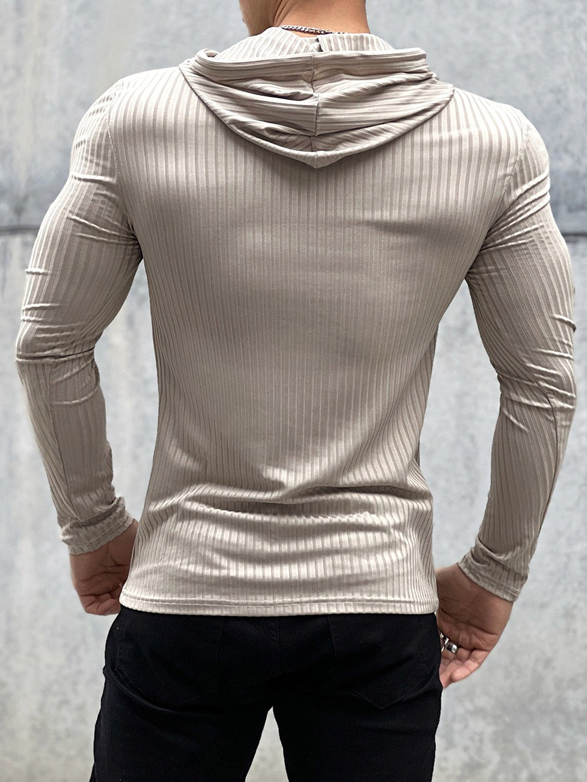 Stretch Rib Jersey Baselayer Hoodie New - Ahaselected