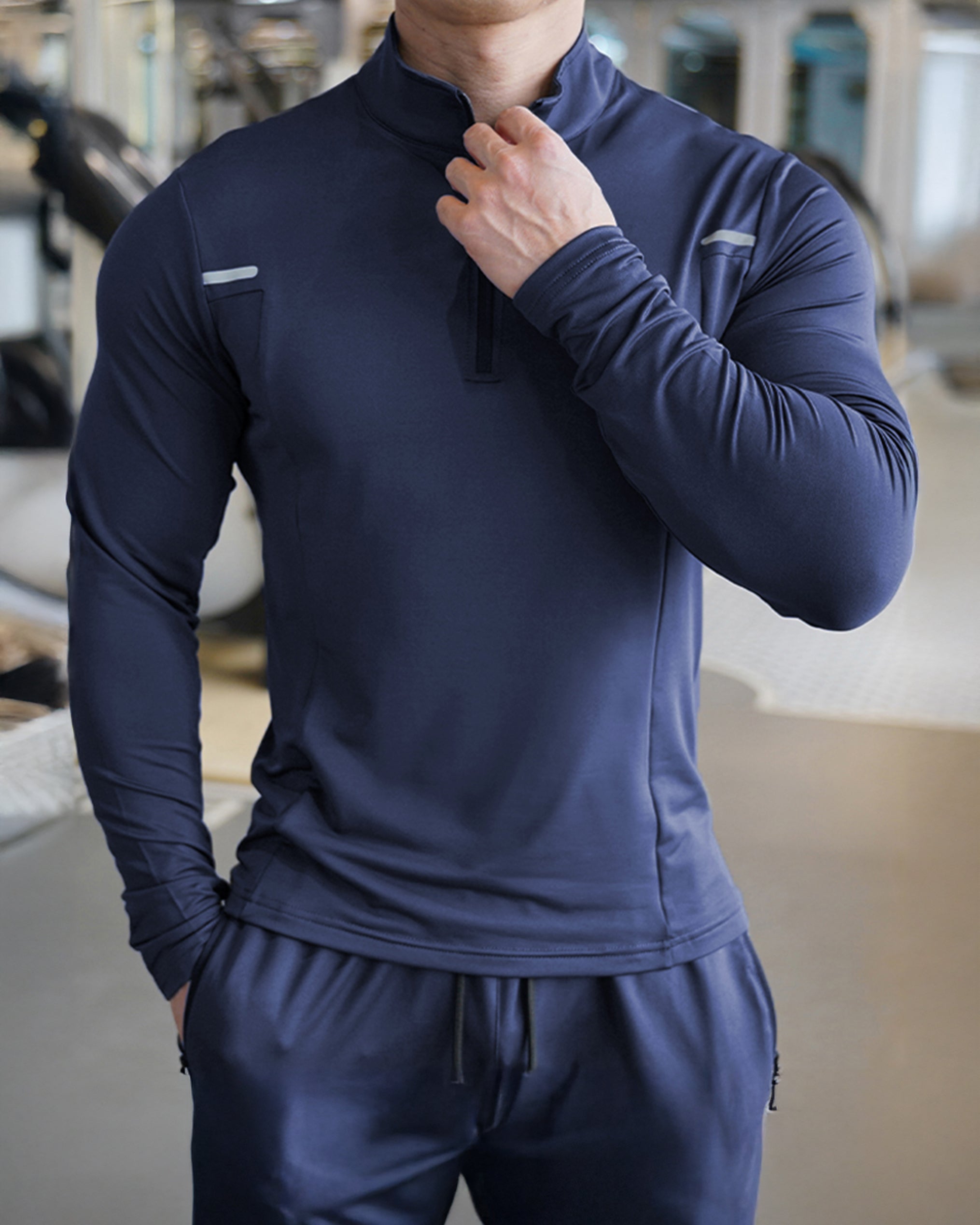 Reflective Performance Quarter-Zip Long Sleeve Shirts - Ahaselected