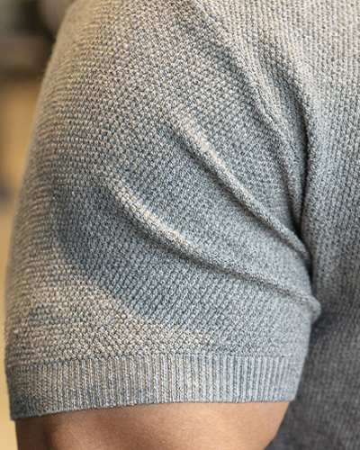 Classic V-Neck Knit Tee Short Sleeves - Ahaselected