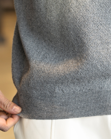 Classic V-Neck Knit Tee Short Sleeves - Ahaselected